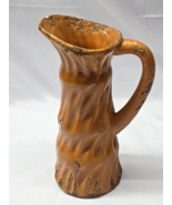 Vintage Brown Ridge Pattern Pottery 8.25” Beer Water Pitcher Jug - Unkno... - $19.11 CAD