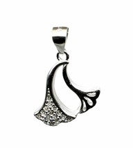 Cute Real 925 Sterling Silver Pendant CZ Platinum Finish for Girl - £20.19 GBP