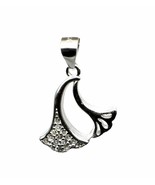 Cute Real 925 Sterling Silver Pendant CZ Platinum Finish for Girl - $25.66