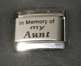 In Memory Of My Aunt Wholesale Laser Italian Charm Link 9MM K37 - £8.96 GBP