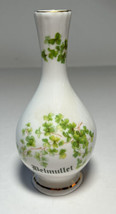 Vase Hales Fine Bone china Ballyporeen Belmullet 6 Inches Shamrock Design - $26.18