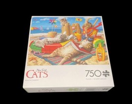 Cats 750 pc Jigsaw Puzzle Buffalo Games Beachcombers Steve Reed 97070 24... - $7.99