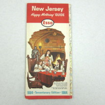 1964 Esso Humble Oil Road Map New Jersey Ringwood Manor Newark Trenton Camden - £7.83 GBP