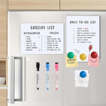 Magnetic Fridge Whiteboard Set: Dry Erase White Board (12X8&quot;), Magnets (... - $16.63