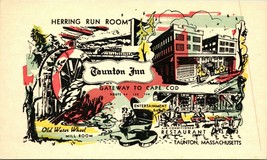 Vtg Postcard Taunton Massachusetts MA Taunton Inn Herring Room Multiview UNP - £3.32 GBP