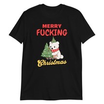 Merry Fucking Christmas Inappropriate Santa T-Shirt Black - £14.53 GBP+
