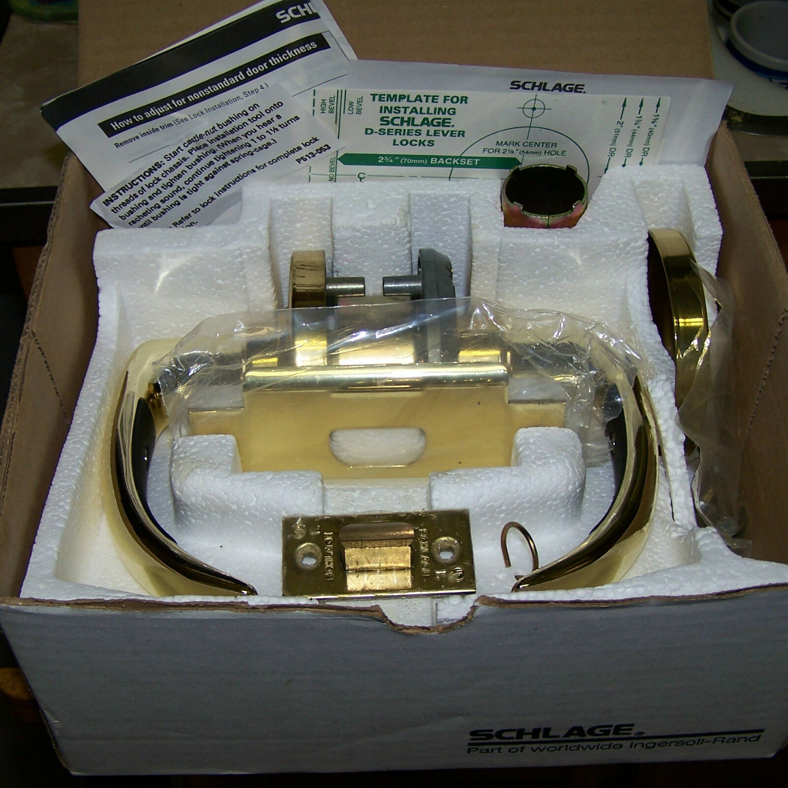 SCHLAGE Passage Latch - D10S SPA 605 - Brass - NOS! - $89.99