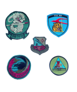 x4 Vintage Airborne Military Fighter Patches Eagle Tiger Gremlin Dragon - £23.32 GBP
