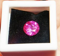 2.75 Carat GL Certified Natural Pink Sapphire Round Brilliant Cut - VVS1- - £185.77 GBP