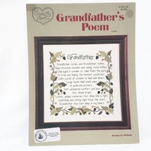 Grandfather&#39;s Poem Counted Cross Stitch Pattern Leaflet Cross My Heart 1985 - $12.86