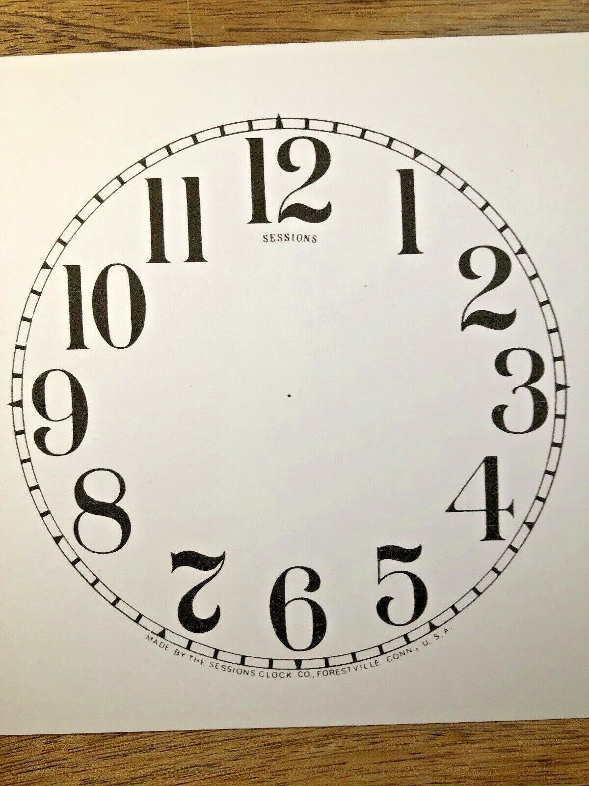 5 Inch Sessions Clock Replacement Paper Dial             (Lot 144) - $6.98