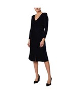 Laundry by Shelli Segal Women&#39;s Velvet Long Sleeve Ruched Midi Dress Sz ... - $54.29 CAD