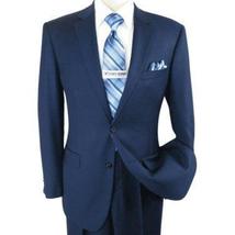 Men Renoir Suit Super 140s Soft Wool 2Button Side Vent Classic Fit 508-19 Navy image 6