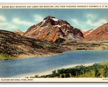Two Medicine Lake Glacier National Park Montana MT UNP Linen Postcard Z10 - £3.06 GBP