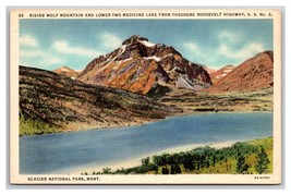 Two Medicine Lake Glacier National Park Montana MT UNP Linen Postcard Z10 - £3.05 GBP