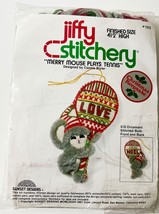 Christmas Merry Mouse plays tennis 3D Ornament Jiffy Stitchery Keepsake #103 - £13.11 GBP