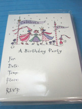 Princess Birthday Party Invitations 15 Cards/Envelopes Petite Lu*Lu Pink... - $11.75