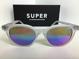 New RetroSuperFuture Riviera R90 Matte Clear 49mm Men’s Women’s Sunglasses Italy - £119.46 GBP