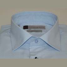 Men Franco Gilberto Shirt Twill Cotton Blend Spread Collar Turkey 5566-418 blue image 4