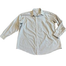 Brooks Brothers Classic Blue Brown Stripe Button-Down Dress Shirt Size 1... - $62.89