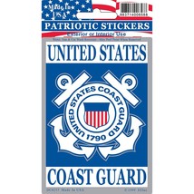 Patriotic United States Coast Guard Sticker (3&quot;x4-1/4&quot;) - £6.61 GBP