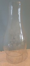 Antique Vintage 8 1/2&quot;  Glass Oil Lamp  Chimney, GLOBE  GRAPE FLOWER ACCENT - $20.25