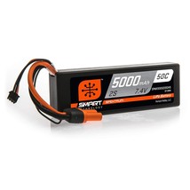 Spektrum 7.4V 5000mAh 2S 50C Smart Hardcase LiPo Battery: IC5, SPMX50002... - $91.99