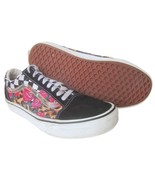 Vans Old Skool Checkered Black Suede Rose Animal Shoes Womens Size 9.5 L... - £15.77 GBP