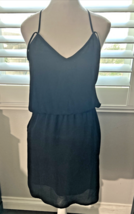 Banana Republic Black Strappy Sun Dress, Size Medium, Pre-Owned - $224.47 MXN