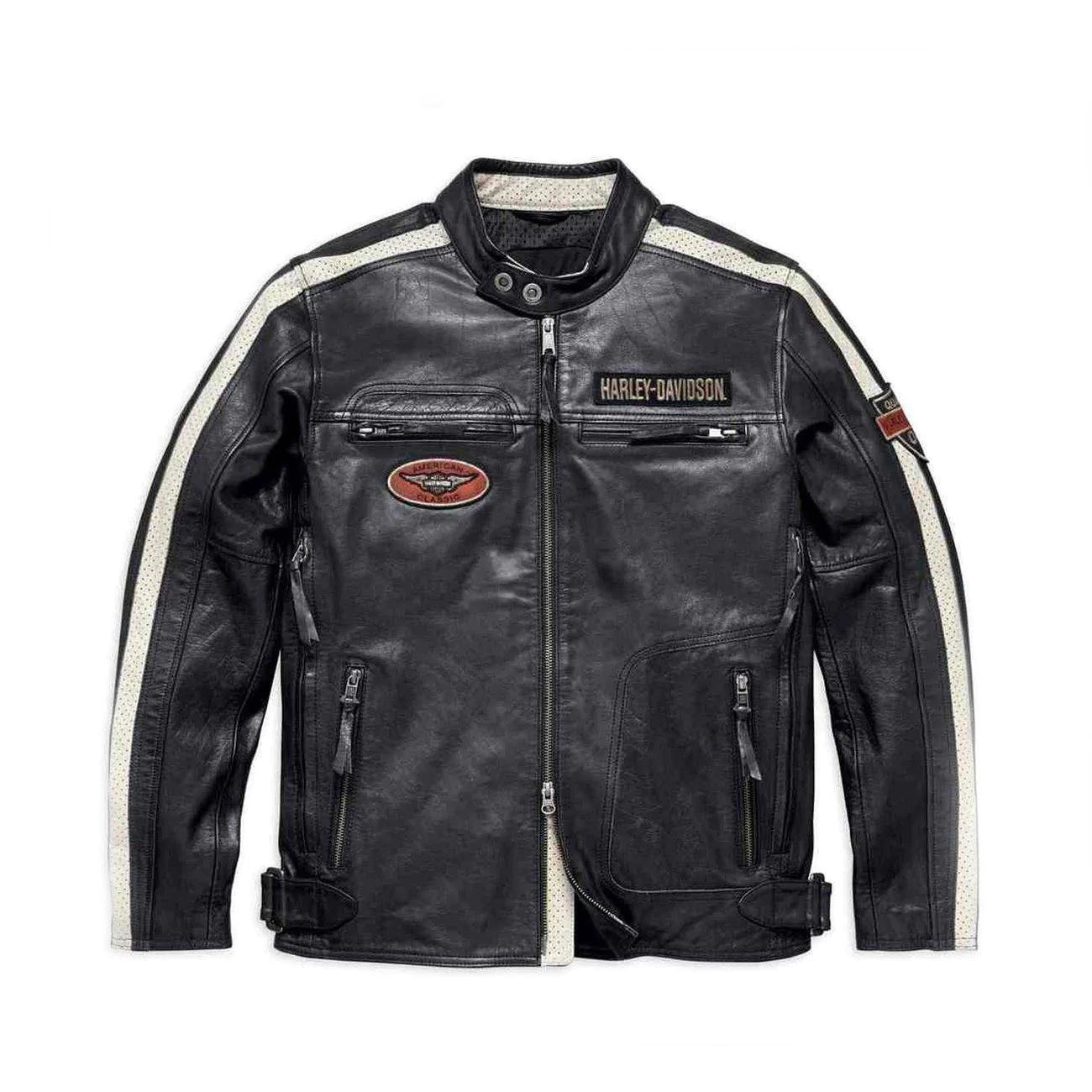 Harley-Davidson Men’s Command Mid-Weight Real Leather Riding Jacket