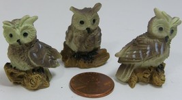 The Bloom Room Littles Jo-Ann Stores Miniature Resin Animal Figure 3 Owls C1I - £6.38 GBP