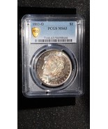 1883-O Morgan $1 PCGS CAC Certified MS63 Colorfully Toned Obverse US Sil... - $371.50