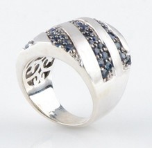 Gorgeous Ballisima Sterling Silver Splash Sapphire Ring TSW = 2.10 ct Size 7.5 - £364.68 GBP