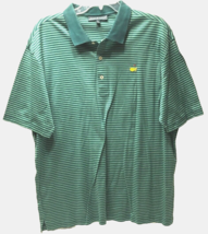 $9.99 Masters Collection Green Stripes Golf Pima Cotton Augusta Polo Shirt XL - £7.77 GBP