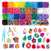 2600+ Loom Bands Set: Colorful Rubber Bands In 28 Colors With Container,... - £15.79 GBP