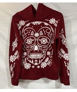 Skull Papel Picado Print Hoodie Girls Size Medium Hoodie Coco Skull Face - $10.20