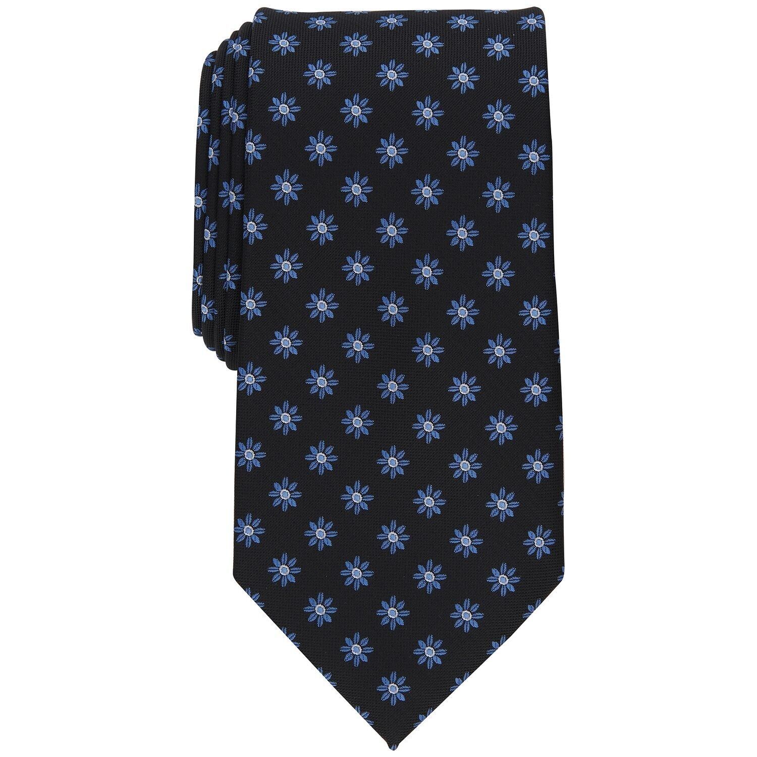 Club Room Men&#39;s Classic Floral Neat Tie Black OS B4HP - $7.95