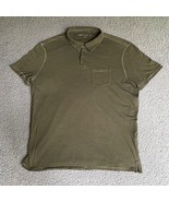 John Varvatos Polo Shirt Adult Extra Large Olive Green Star USA Pocket Mens - £20.03 GBP