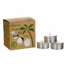 Aloha Bay Eco Palm Wax Candles White Unscented Tea Lights 12 pack - £7.81 GBP