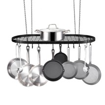 VEVOR Hanging Pot Rack, 32 inch Hanging Pot Rack Ceiling Mount, Ceiling ... - $59.83