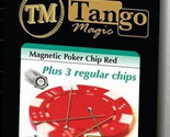 Magnetic Poker Chip Red plus 3 regular chips (PK003R) by Tango Magic - T... - £23.35 GBP