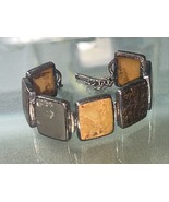 Silpada Retired Multi Stone Bracelet. Sterling with Pyrite, Bronzite , Y... - $128.28 CAD