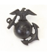 WWII Plastic USMC Collar Brass Right Collar Screw Back War Economy .86&quot; ... - $11.75