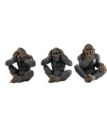 Forest Mythical See Hear Speak No Evil Sasquatch Big Foot Cryptid Apes F... - €51,15 EUR