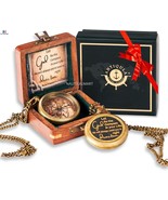 Antique brass Sundial Compass, Couple&#39;s Gift, Gift to My Man, Personaliz... - $93.72 CAD