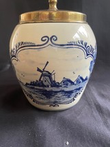 Antique DELFT- Holland tobacco jar.  Marked bottom - $99.00