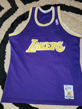 Vtg 1980&#39;s Lakers Jersey MacGregor Sand-Knit  Made In USA 100% Nylon Size L - £69.06 GBP