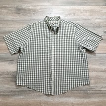 George Short Sleeve Shirt Men XXL 50-52 Button Up Office Business Casual Dress - $14.74