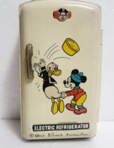 Maruyoshi Mickey Donald Tin Toy Refrigerator Antique Old Japan 1960 Disney - £222.21 GBP