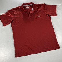 Columbia Shirt Adult M Mens Red Polo PFG Omni Shade Outdoor Fishing Golf  - £10.28 GBP